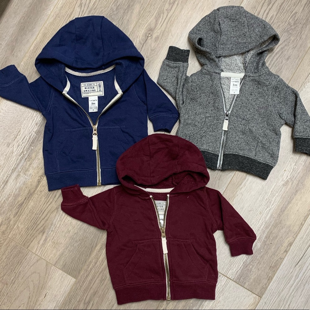 Bundle of Carter’s hooded sweaters